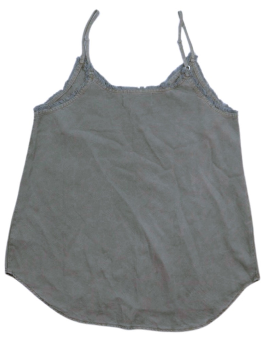 Cloth & Stone Sage Green Frayed Trim Tank Anthropologie Size S - Picture 2 of 7